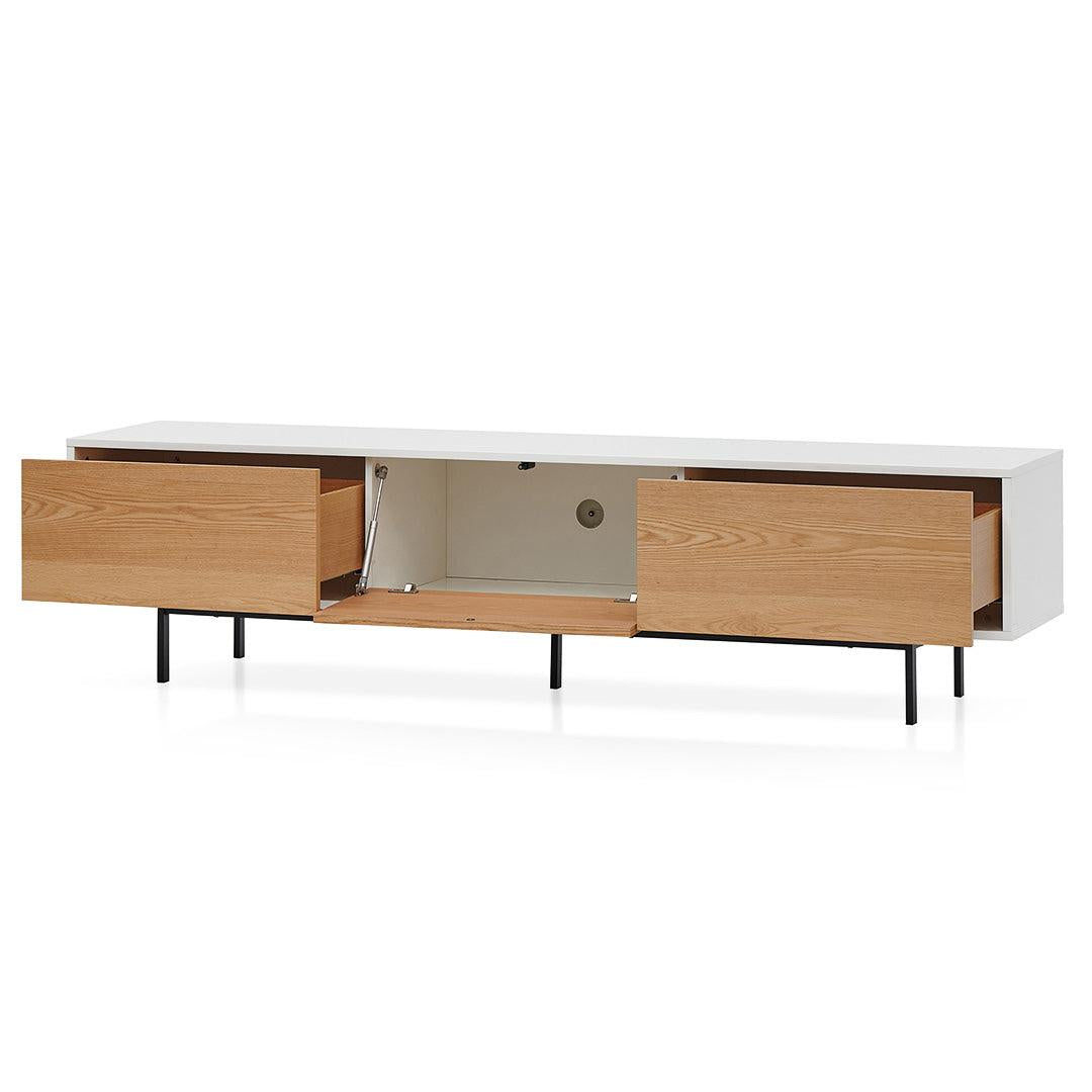Ex Display - Alto 2m TV Entertainment Unit With Natural Drawers - Black Frame TV/Entertainment Unit Better B-Core   