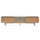 Ex Display - Alto 2m TV Entertainment Unit With Natural Drawers - Black Frame TV/Entertainment Unit Better B-Core   