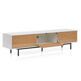 Alto 2m Wooden TV Entertainment Unit With Natural Drawers - White Frame TV/Entertainment Unit Better B-Core   