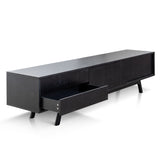 Ex Display - Ella 2.1m Wooden TV Unit - Full Black TV/Entertainment Unit Better B-Core   