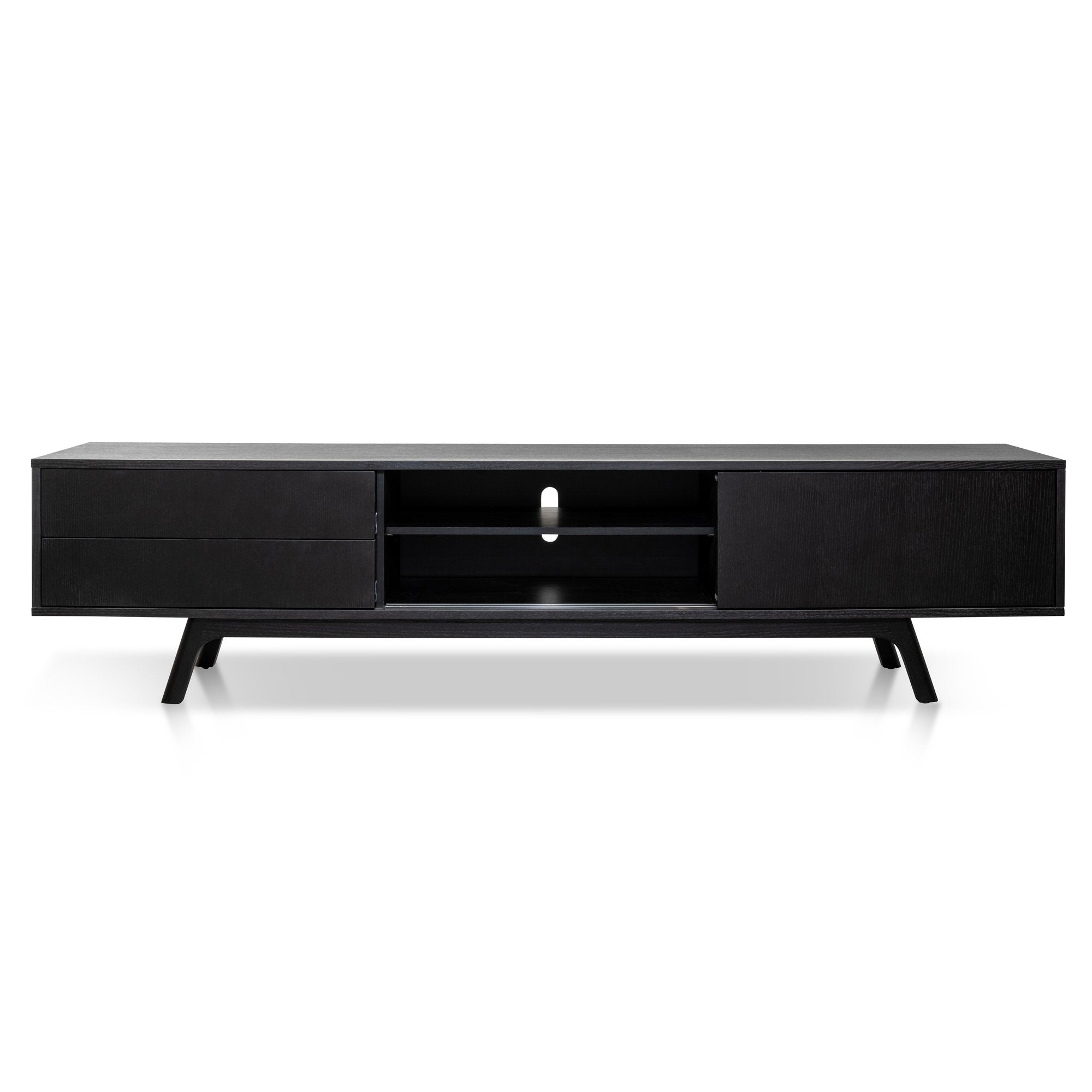 Ex Display - Ella 2.1m Wooden TV Unit - Full Black TV/Entertainment Unit Better B-Core   