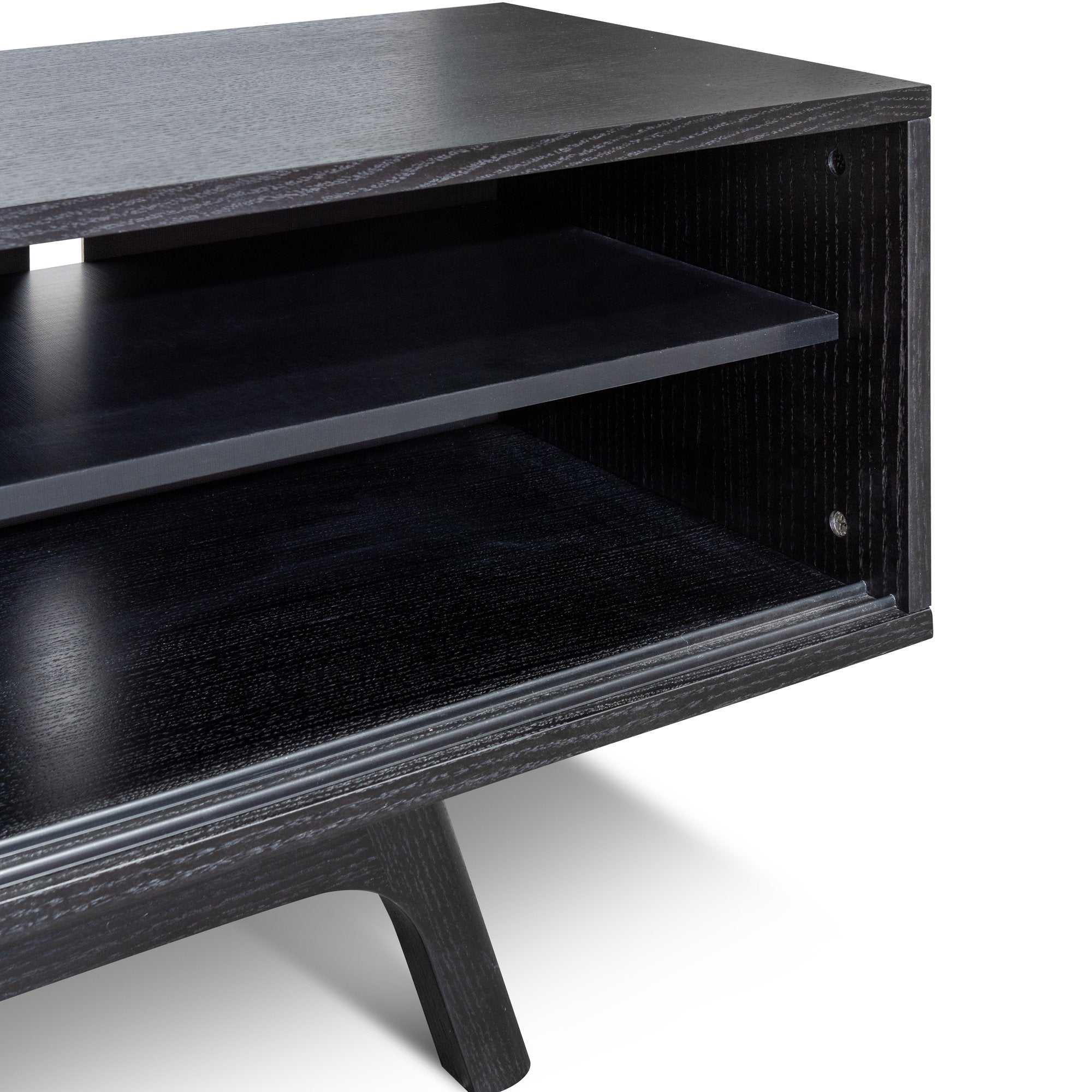Ex Display - Ella 2.1m Wooden TV Unit - Full Black TV/Entertainment Unit Better B-Core   
