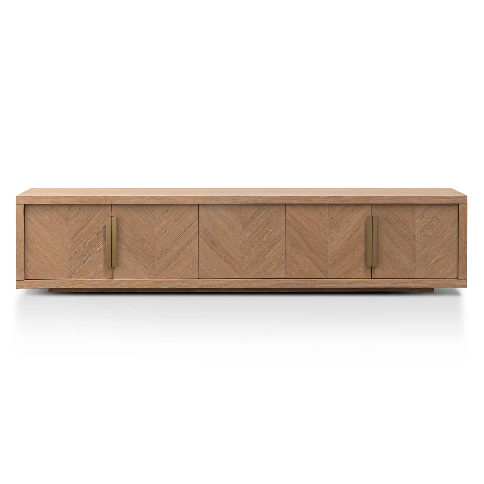 Ex Display - Miriam 2.23m Entertainment TV Unit - Dusty Oak with Gold Handle TV/Entertainment Unit Valerie-Core