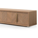 Ex Display - Miriam 2.23m Entertainment TV Unit - Dusty Oak with Gold Handle TV/Entertainment Unit Valerie-Core