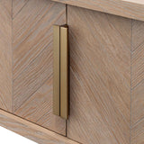 Ex Display - Miriam 2.23m Entertainment TV Unit - Dusty Oak with Gold Handle TV/Entertainment Unit Valerie-Core