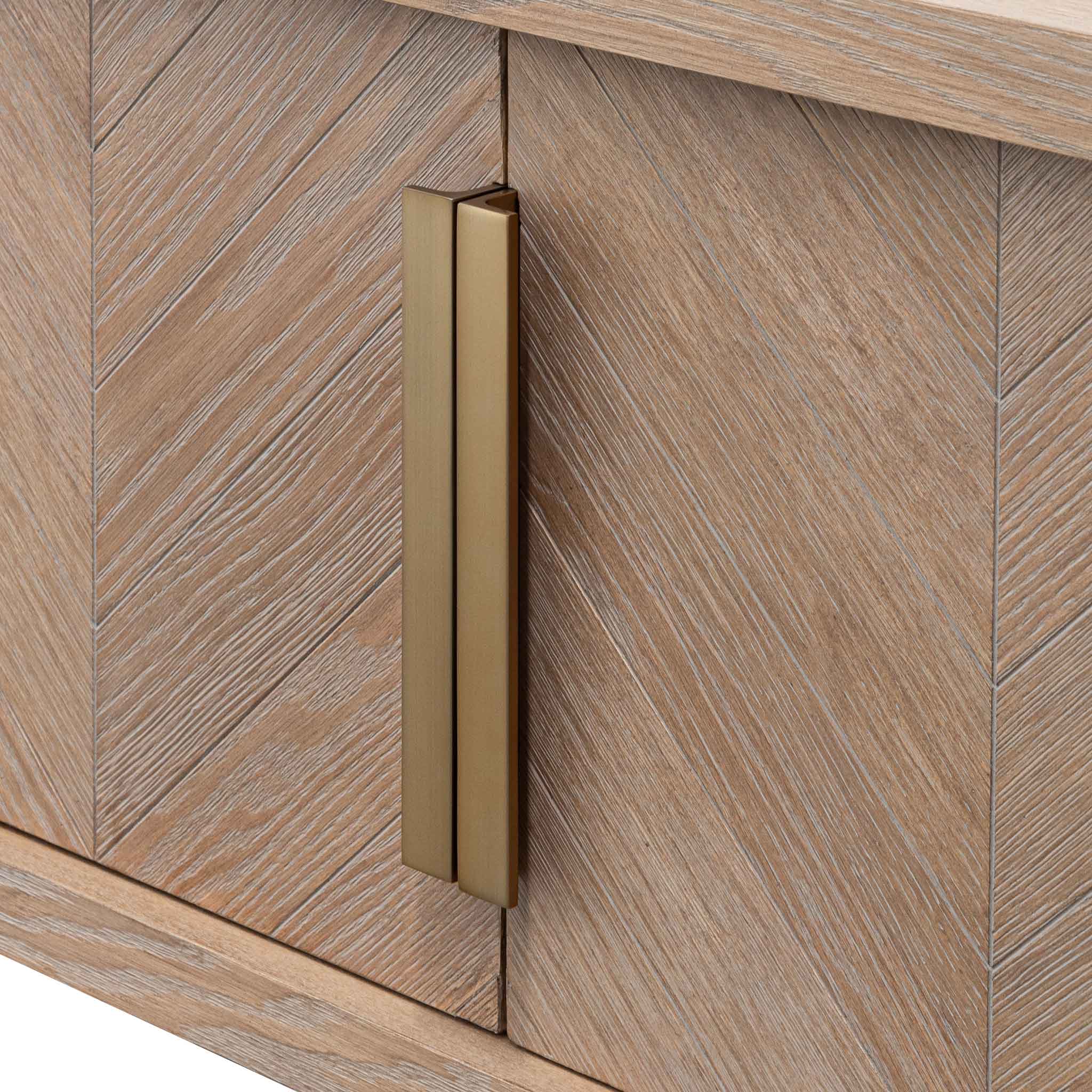Ex Display - Miriam 2.23m Entertainment TV Unit - Dusty Oak with Gold Handle TV/Entertainment Unit Valerie-Core