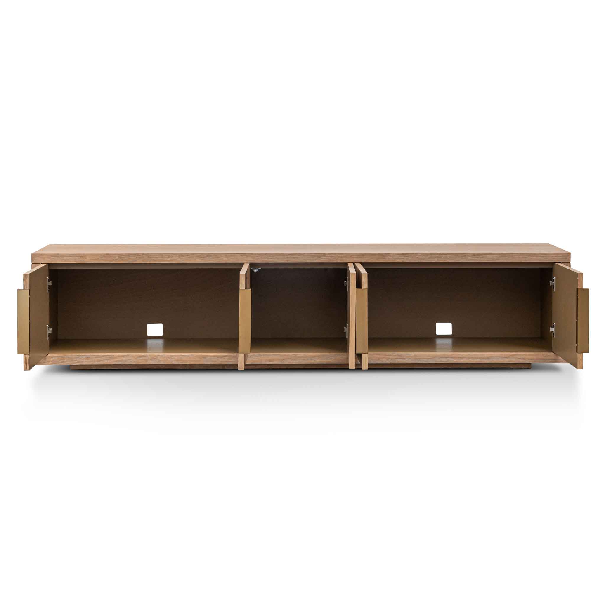 Ex Display - Miriam 2.23m Entertainment TV Unit - Dusty Oak with Gold Handle TV/Entertainment Unit Valerie-Core