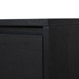 Letty-V2 2.3m Wooden Entertainment Unit - Full Black