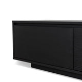 Letty-V2 2.3m Wooden Entertainment Unit - Full Black