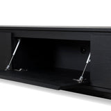 Letty-V2 2.3m Wooden Entertainment Unit - Full Black