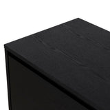 Letty-V2 2.3m Wooden Entertainment Unit - Full Black