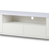 Elino 2m Veneer Top Entertainment TV Unit - Two-Tone White TV/Entertainment Unit Dwood-Core