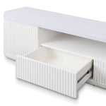 Elino 2m Veneer Top Entertainment TV Unit - Two-Tone White TV/Entertainment Unit Dwood-Core