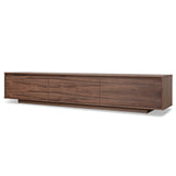 Letty-V2 2.3m Wooden TV Entertainment Unit - Walnut