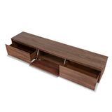Letty-V2 2.3m Wooden TV Entertainment Unit - Walnut