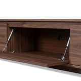 Letty-V2 2.3m Wooden TV Entertainment Unit - Walnut