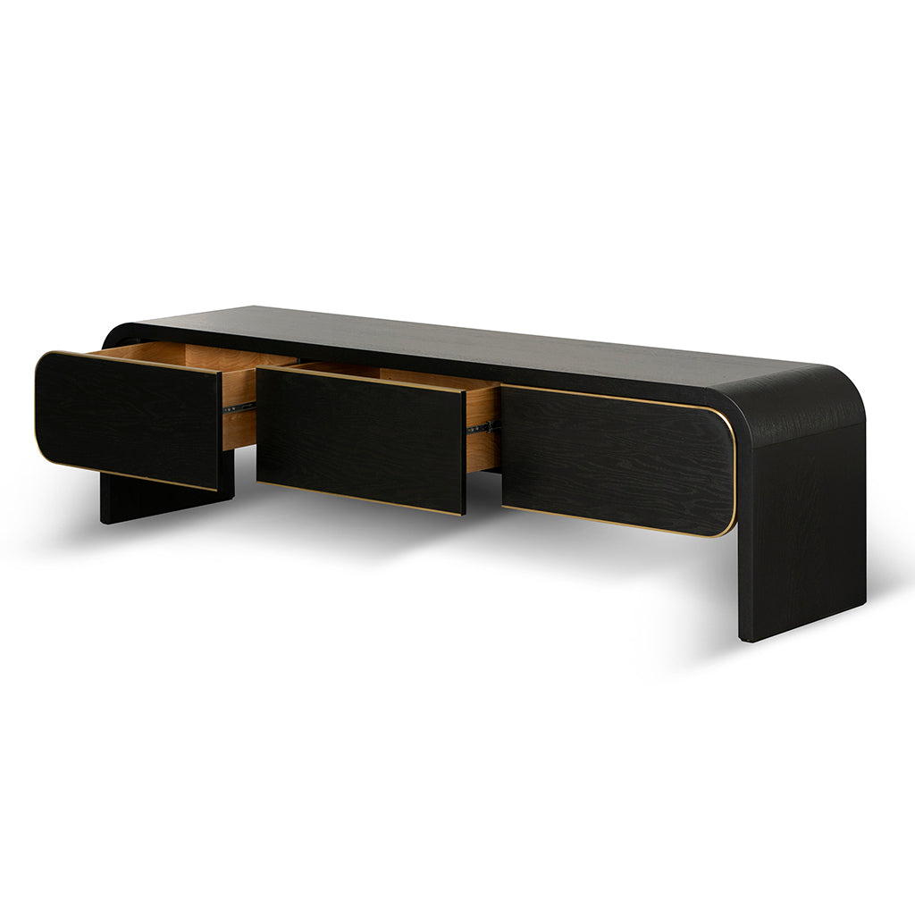 Ex Display - Boran 2m TV Entertainment Unit - Textured Espresso Black TV/Entertainment Unit Valerie-Core
