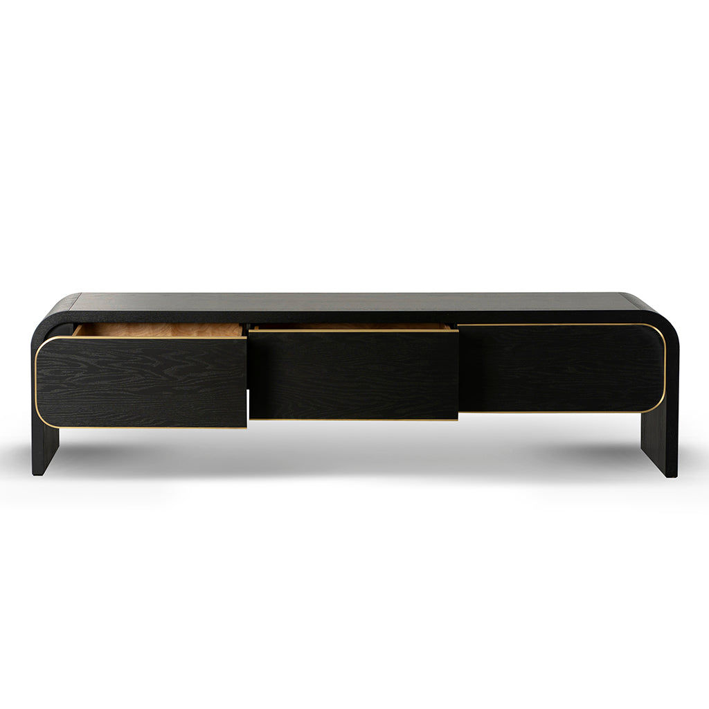 Ex Display - Boran 2m TV Entertainment Unit - Textured Espresso Black TV/Entertainment Unit Valerie-Core