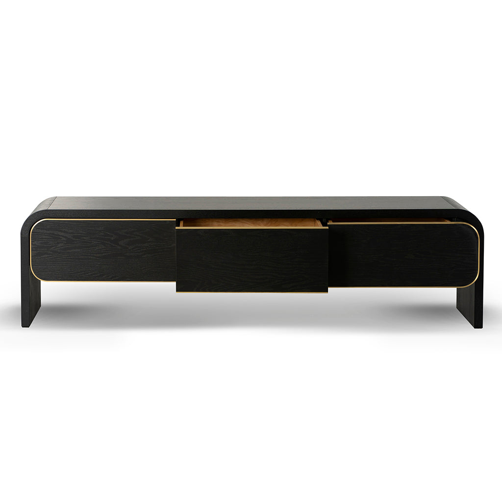 Ex Display - Boran 2m TV Entertainment Unit - Textured Espresso Black TV/Entertainment Unit Valerie-Core