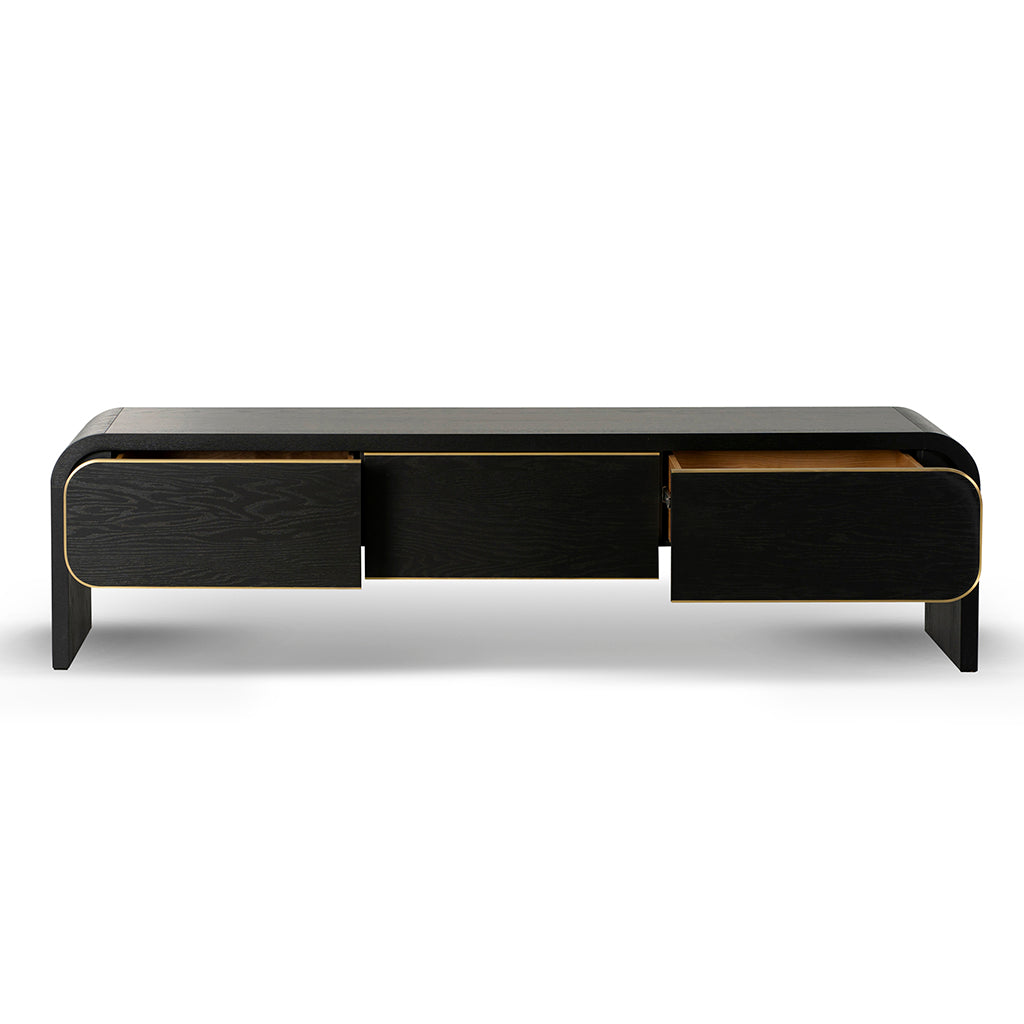 Ex Display - Boran 2m TV Entertainment Unit - Textured Espresso Black TV/Entertainment Unit Valerie-Core