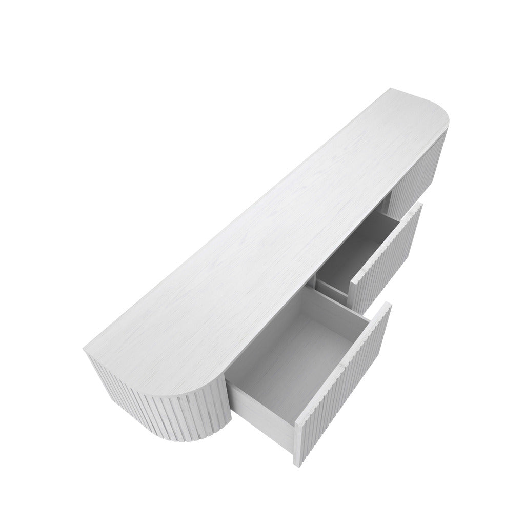 Marty 2.4m TV Entertainment Unit - Full White Oak TV/Entertainment Unit Century-Core