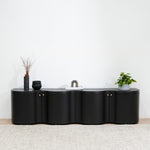 Jaya 2.15m TV Entertainment Unit - Textured Espresso Black TV/Entertainment Unit Valerie-Core