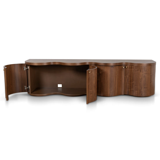 Jaya 2.15m TV Entertainment Unit - Light Walnut | Interior Secrets