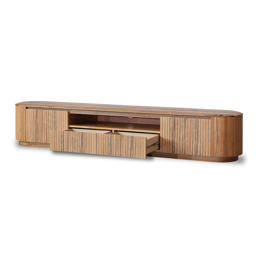 Adsila 2.4m TV Entertainment Unit - Marri Natural TV/Entertainment Unit Marri-Core   