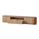 Adsila 2.4m TV Entertainment Unit - Marri Natural TV/Entertainment Unit Marri-Core   