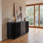 Tahlia 1.6m Sideboard Unit - Full Black Buffet & Sideboard Dwood-Core