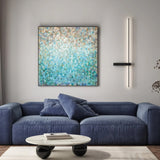 Teal Rainfall, By Danhui Nai Wall Art Gioia-Local