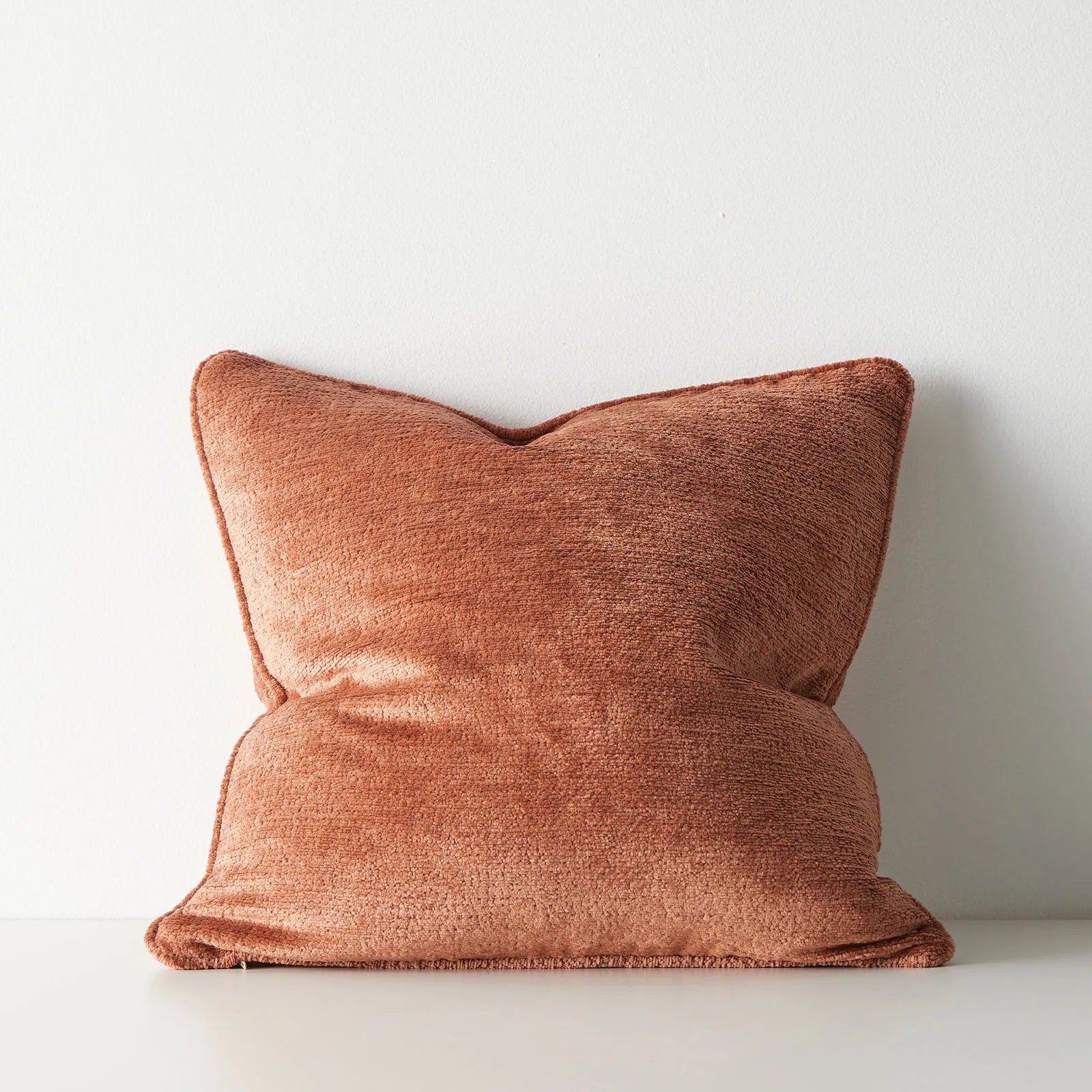 Tempo 50cm Chunky Chenille with Piped Edge Cushion Cushion Weave-Local Tempo Spice Polyester
