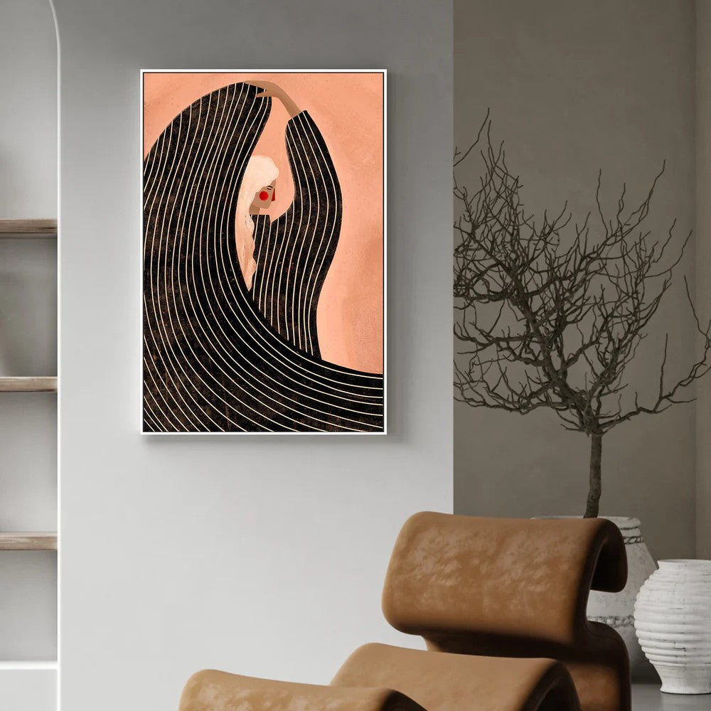 The Woman With The Black Dress, By Bea Muller Wall Art Gioia-Local