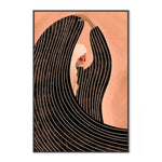 The Woman With The Black Dress, By Bea Muller Wall Art Gioia-Local 40x60cm Framed Canvas Black