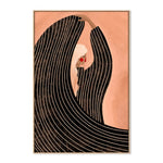 The Woman With The Black Dress, By Bea Muller Wall Art Gioia-Local 40x60cm Framed Canvas Oak
