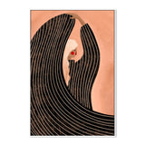 The Woman With The Black Dress, By Bea Muller Wall Art Gioia-Local 40x60cm Framed Canvas White