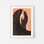 The Woman With The Black Dress, By Bea Muller Wall Art Gioia-Local 40x60cm Framed Poster Black
