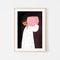 The Woman With The Pink Basket, By Bea Muller Wall Art Gioia-Local 40x60cm Framed Poster Black