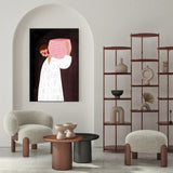 The Woman With The Pink Basket, By Bea Muller Wall Art Gioia-Local