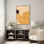 The Woman With The Yellow Stripes, By Bea Muller Wall Art Gioia-Local