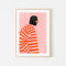 The Woman With the Orange Stripes, By Bea Muller Wall Art Gioia-Local 40x60cm Framed Poster Black