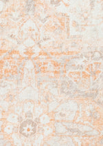 Theodora 230cm x 160cm Distressed Washable Rug - Orange & Beige