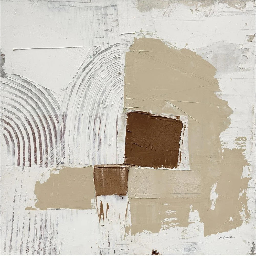 Transformation Brown, By Mike Schick Wall Art Gioia-Local Gold Framed Canvas 50x50cm