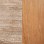 Ex Display - Edvard 2.8m Travertine Dining Table - Natural Dining Table Nicki-Core