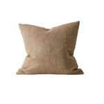 Ex Display - Domenica 50cm Chunky Linen Blend Cushion - Clay Cushion Weave-Local