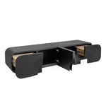Alisha 2.2m TV Entertainment Unit - Textured Espresso Black TV/Entertainment Unit Valerie-Core