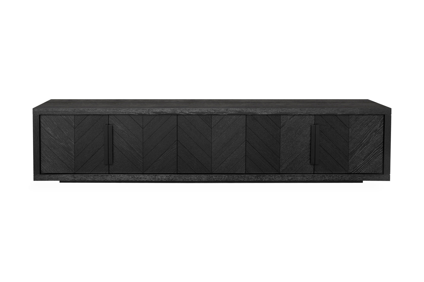 Miriam 2.23m Entertainment TV Unit - Textured Espresso Black TV/Entertainment Unit Valerie-Core