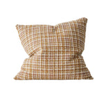 Tripoli 50cm Artisanal Woven Check Cushion Cushion Weave-Local Tripoli Terra Polyester