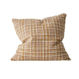 Tripoli 50cm Artisanal Woven Check Cushion Cushion Weave-Local Tripoli Terra Polyester