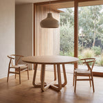 Vanya 1.5m Round Dining Table - Natural Dining Table Century-Core
